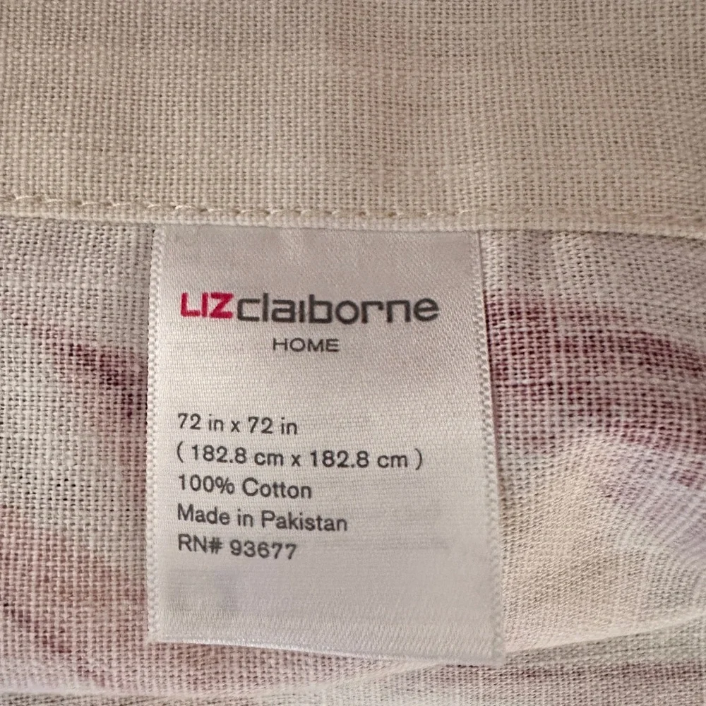 Liz Claiborne Overscale Leaves Shower Curtain New